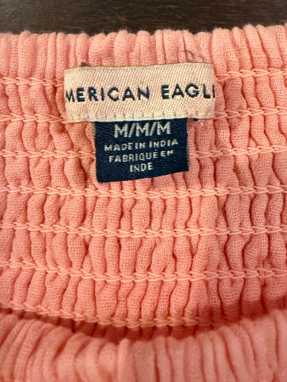American Eagle High Waisted Smocked Cotton Gauze Maxi Skirt Pink Medium - Picture 3 of 10